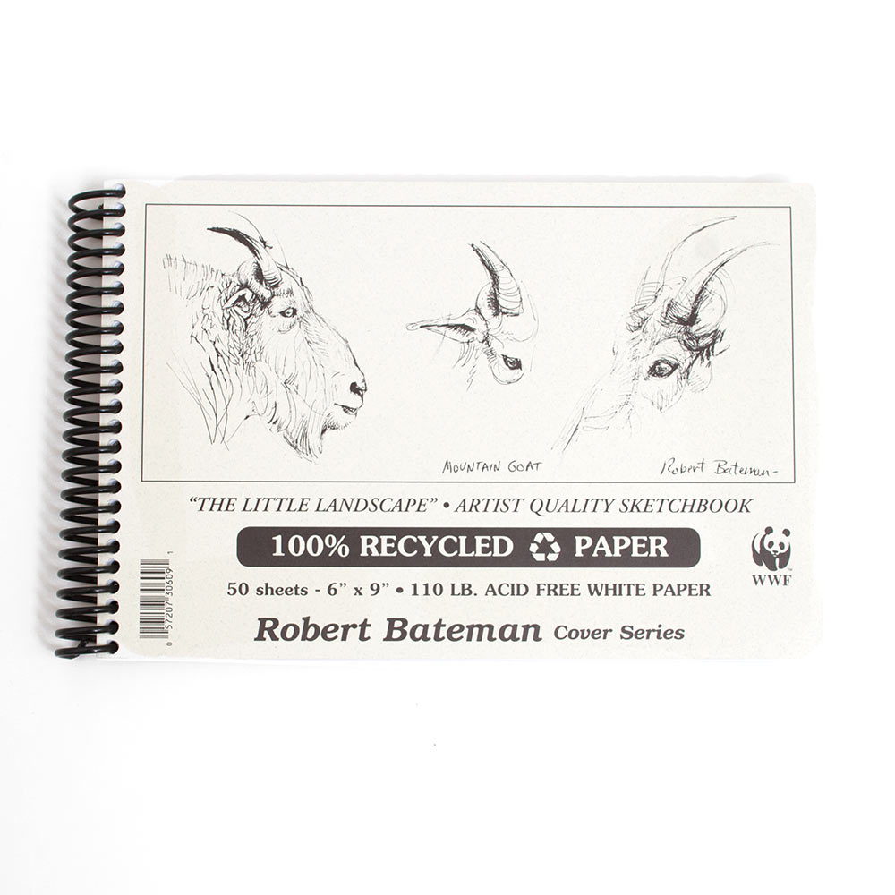 Robert Bateman, Sketchbooks & Pads, Art & School, 110#, Recycled, 50 sheet, Top bound, 86262, 6"x9"